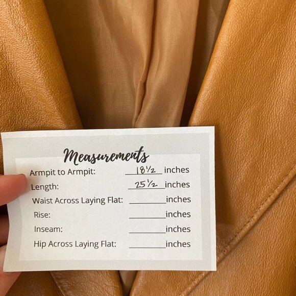 Bagatelle 100% Leather Blazer in Camel Women's Size 6 #002 - Picture 8 of 8